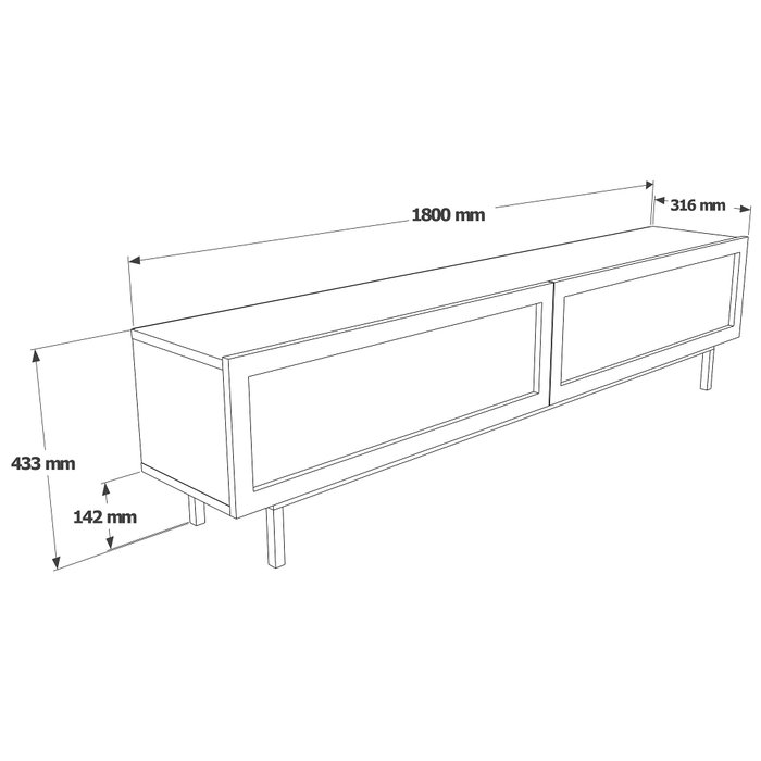 Hanah Home Soporte para TV Future - FR8X-SJ Roble